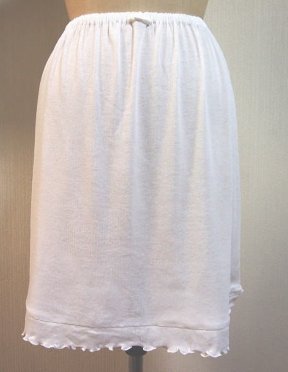 フリル大好きペチスカートE（白色） 1枚目の画像