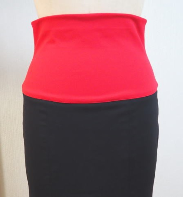フラメンコ用スカートA（赤と黒） 6枚目の画像