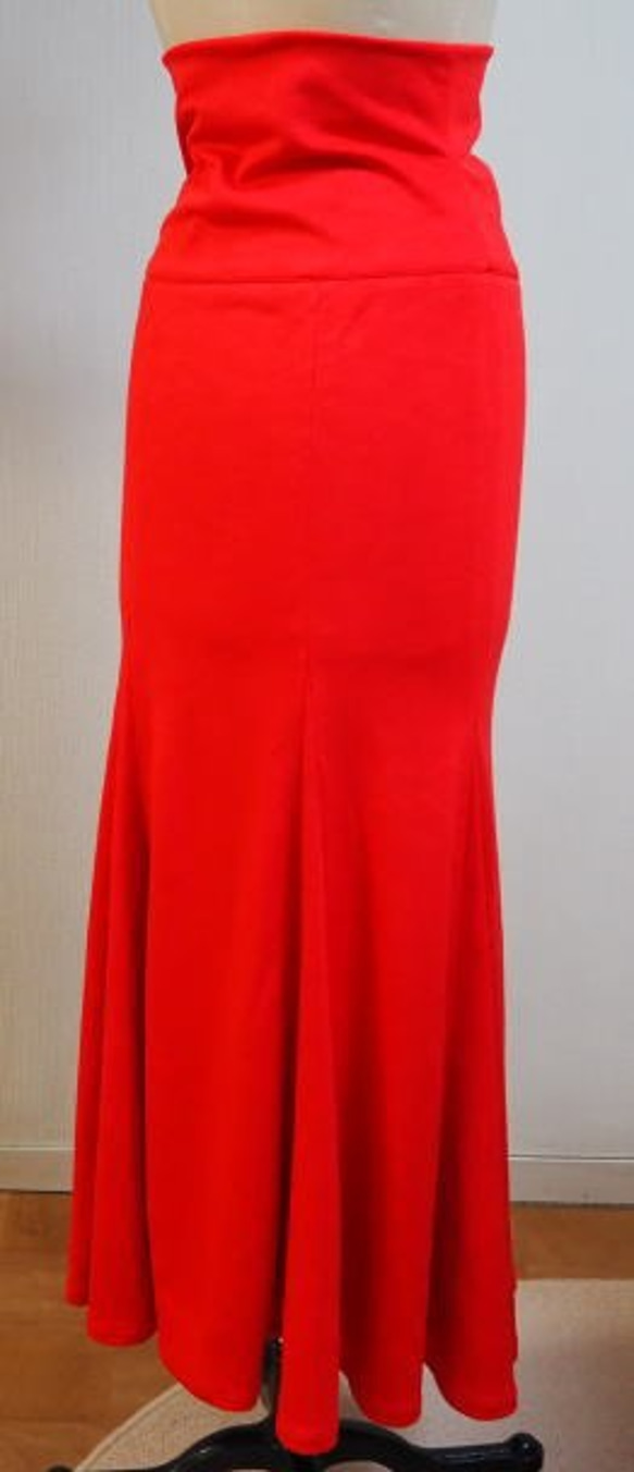 フラメンコ用スカートC（赤地） 3枚目の画像