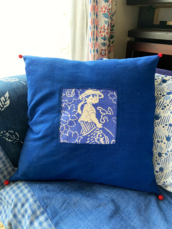 中国ヴィンテージ布使用＊ 土布のクッション3 クッション・クッション  