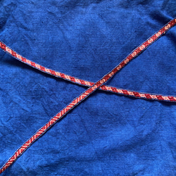 手織りコットン・藍染のエプロンスカート2-3 4枚目の画像