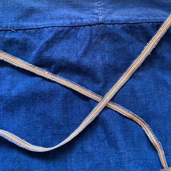 手織りコットン・藍染のエプロンスカート2-4 4枚目の画像