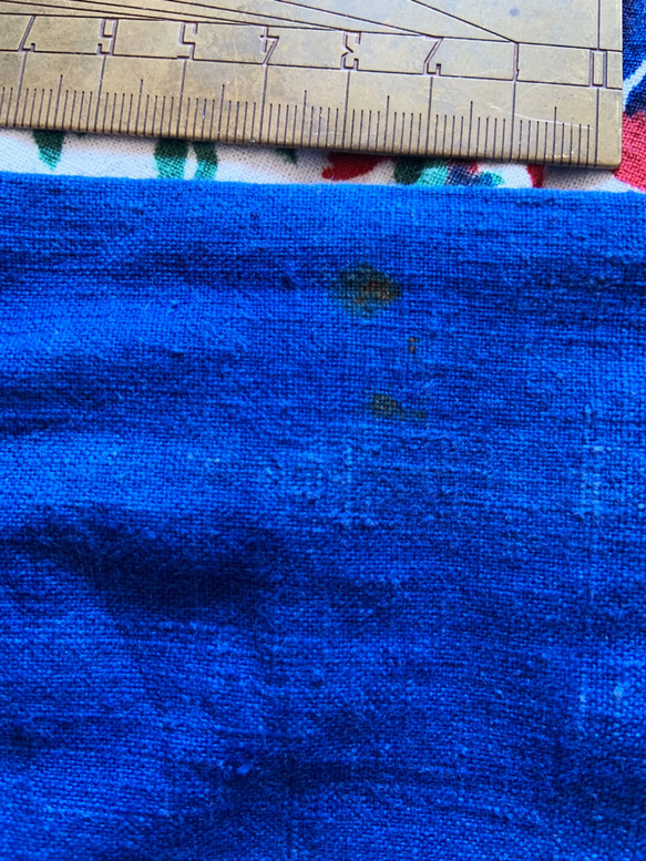 手織りコットン・藍染のエプロンスカート2-4 5枚目の画像