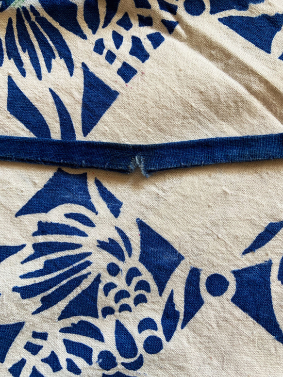 手織りコットン・藍染のエプロンスカート2-5 5枚目の画像
