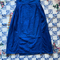 手織りコットン・藍染のエプロンスカート2-7 2枚目の画像