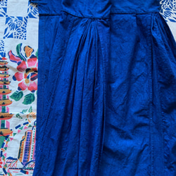 手織りコットン・藍染のエプロンスカート2-7 3枚目の画像