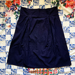 手織りコットン・藍染のエプロン3 1枚目の画像