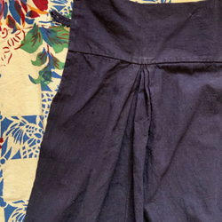 手織りコットン・藍染のエプロン3 2枚目の画像