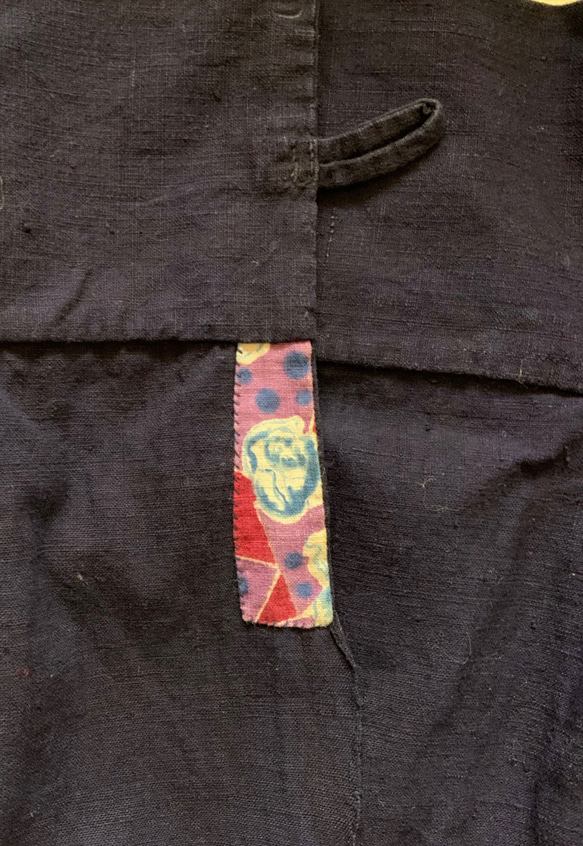 手織りコットン・藍染のエプロン3 3枚目の画像