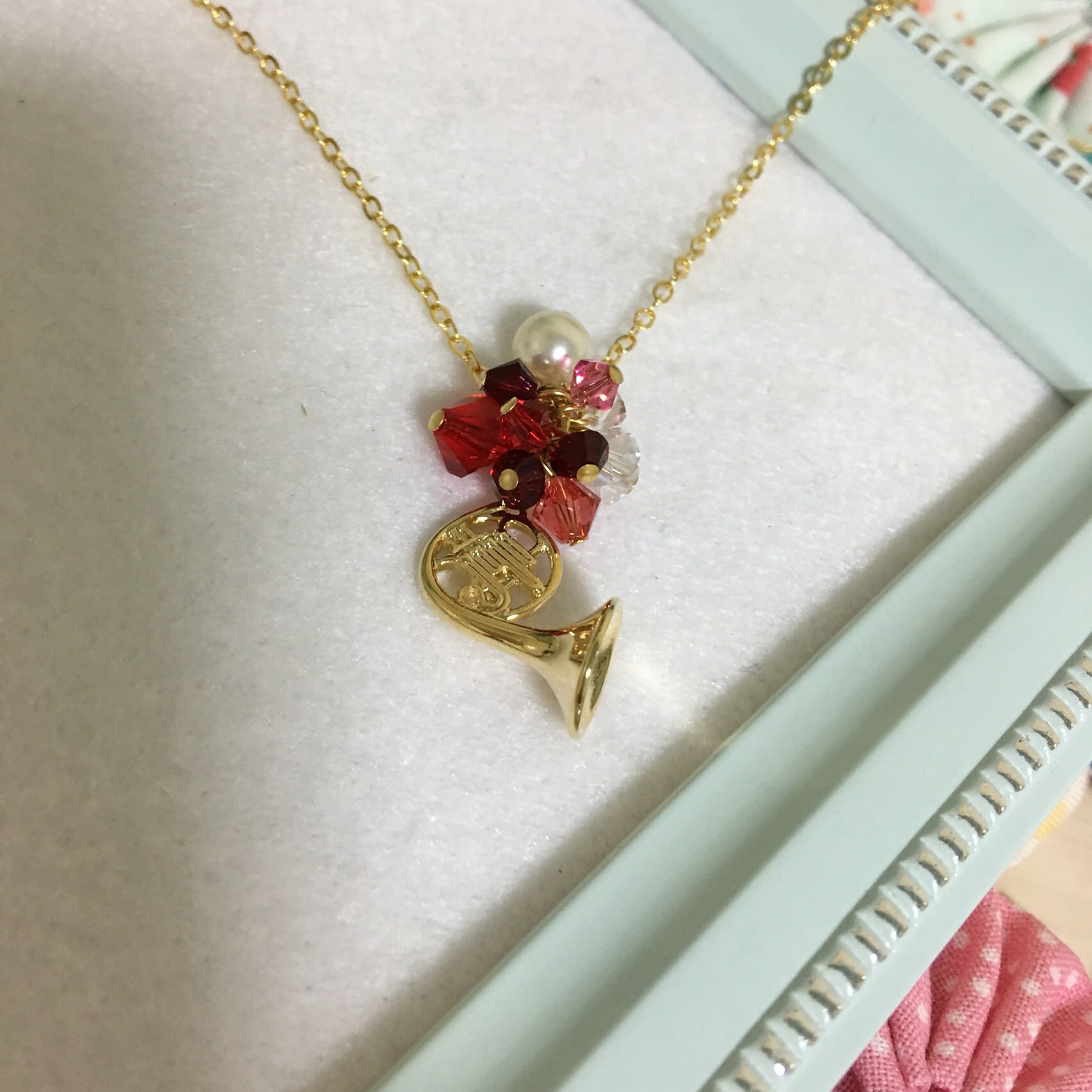 ホルン♡ネックレス ストロベリーレッド ネックレス・ペンダント しゅ 