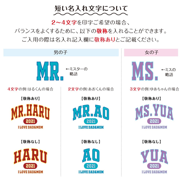 カレッジロゴ01 アメカジ キッズ ベビー 名入れTシャツ 80～150 名前入り 出産祝い ギフト プレゼント 10枚目の画像