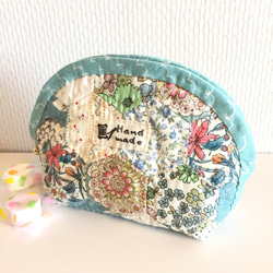 パッチワークキルトのポーチ（ヘキサゴン） ポーチ terumita 通販