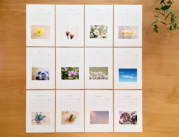《送料無料》2021 お花のカレンダー ポストカードサイズ 1枚目の画像