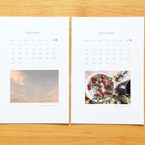 《送料無料》2021 お花のカレンダー ポストカードサイズ 7枚目の画像