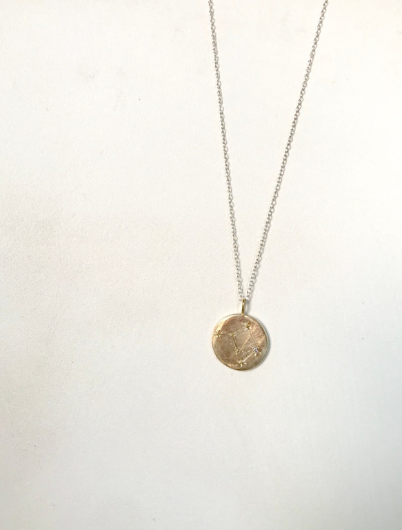 k10×diamond zodiac necklace charm ☆受注生産☆ 5枚目の画像