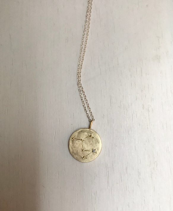 k10×diamond zodiac necklace charm ☆受注生産☆ 7枚目の画像