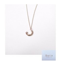 ★1点限定価格★ K10 crescent petit diamond necklace 7枚目の画像
