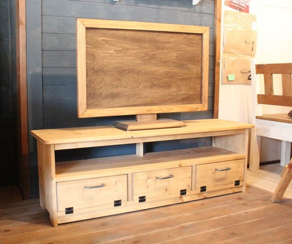 ハンドメイドテレビボード120ミディアムブラウン