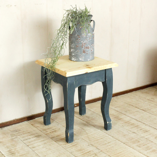 アンティーク調猫脚花台