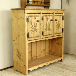 ハンドメイド　1ドロワ麦穂のカップボード 1ドロワ麦穂のカップボード 棚・シェルフ・ラック putto 通販