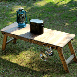 こばこう様専用品です。折りたたみ式テーブルラック　アンティーク風ダメージ　エイジング　キャンプ　アウトドア　 2枚目の画像