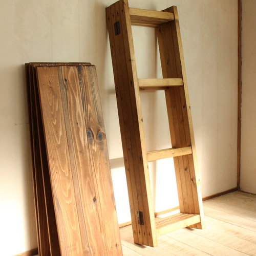 折りたたみオープンラック オープンシェルフ 飾り棚 アンティーク風 棚