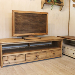 Whiteシャビーな3ドロワテレビ台 140 テレビ台・テレビボード putto