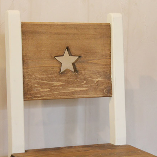 シャビーなカントリーチェアー star 星 椅子（チェアー）・スツール