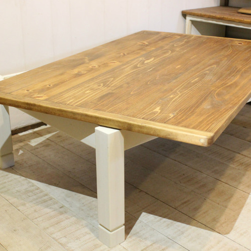 シャビーなこたつテーブル120 アンティークホワイト コタツ こたつ