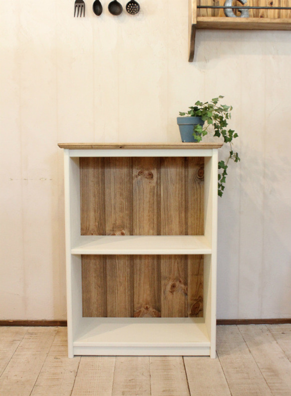 ハンドメイド　ホワイトシャビーなA4ファイルラック ホワイトシャビーなA4ファイルラック その他家具 putto 通販 4095322