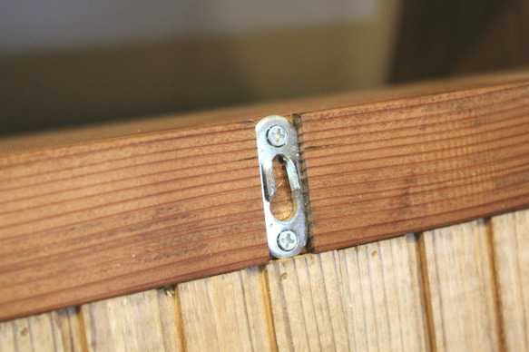 耳付き天板のシャビーシェルフ120アンティーク風 