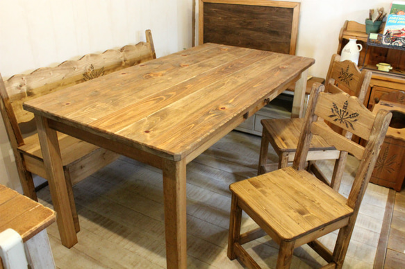 新品 アンティーク カフェ テーブル S カントリー 机 ダイニング アジアン ② 新品 アジアン ダイニングテーブル S カフェ カントリー