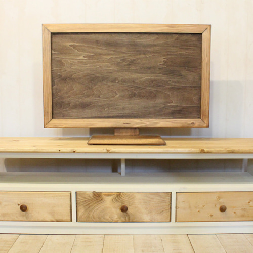 ハンドメイド Whiteシャビーな3ドロワテレビ台 140 【公式通販】