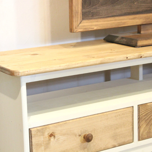 ハンドメイド　Whiteシャビーな3ドロワテレビ台　140 Whiteシャビーな3ドロワテレビ台 140 テレビ台・テレビボード putto