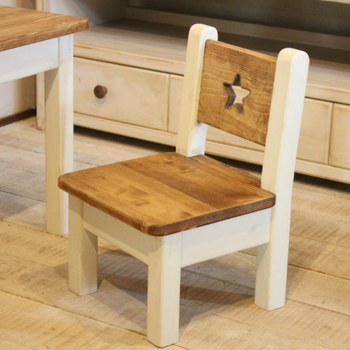 キッズテーブル イスセット スター ☆ホワイトシャビー 食器・家具  