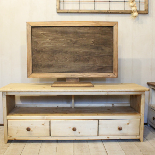 ハンドメイド　シャビーなテレビ台120　アンティークホワイト シャビーなテレビボード120アンティークホワイト | iichi 日々の暮らし