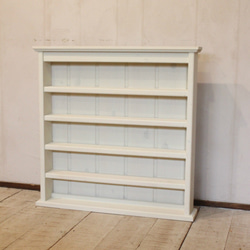 ハンドメイド　ホワイトシャビーなコレクションラック(L) ホワイトシャビーなコレクションラック(L) 棚・シェルフ・ラック putto