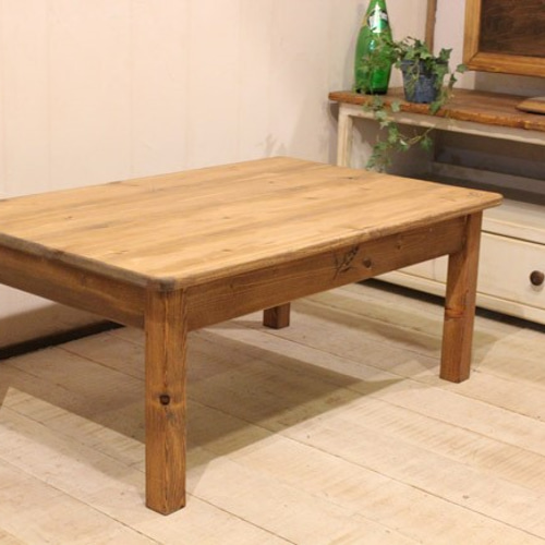【家具職人さん手作り】1点物！カントリー 赤毛のアン ローテーブル 麦穂のカントリーローテーブル90
