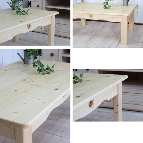 カントリー　ローテーブル　ハート ハートのカントリーローテーブル ローテーブル・リビングテーブル