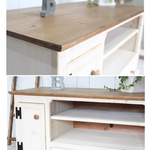 ハンドメイド　シャビーなテレビ台　90 ハンドメイドシャビーなテレビ台90