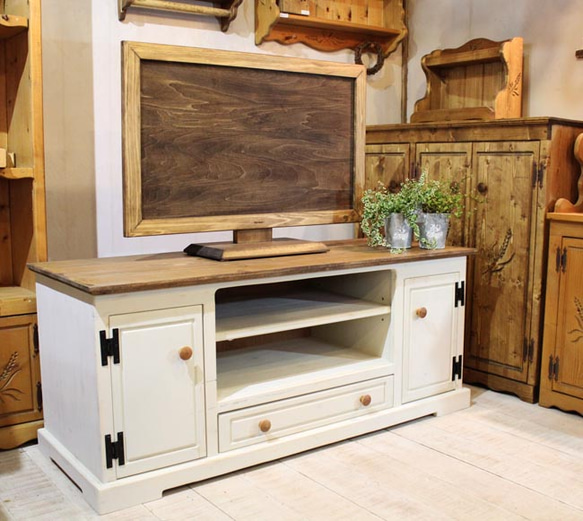 ハンドメイド　シャビーなテレビラック120 シャビーなテレビ台120 テレビ台・テレビボード putto 通販 525363