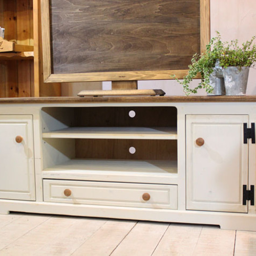 ハンドメイドシャビーなテレビラック120