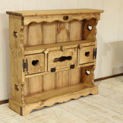 ハンドメイド　ハートのカントリーキッチンワゴン ハートのカントリーキッチンワゴン