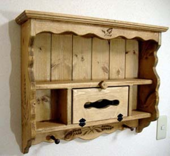 ハンドメイド　麦穂のティッシュシェルフ 麦穂のティッシュシェルフ 大 その他家具 putto 通販 528478