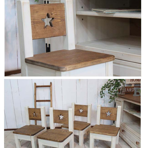 シャビーなキッズチェアー 星☆ 食器・家具 putto 通販 529335｜Creema