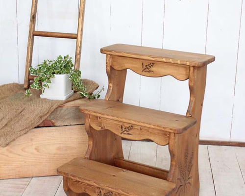カントリー家具＊麦の穂スタンドラック（3段） カントリー家具＊麦の穂スタンドラック（3段）