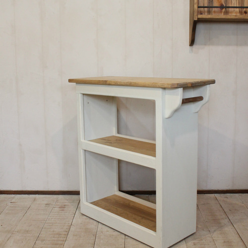 シャビーなキッチンワゴン アンティークホワイト その他家具 putto