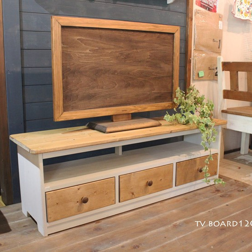 ハンドメイド　シャビーなテレビラック120 ハンドメイド シャビーなテレビラック120 シャビーなテレビ台