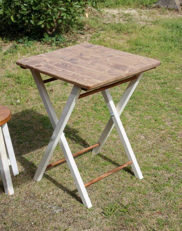folding table 折りたたみテーブル ホワイトシャビー キャンプ camp