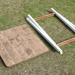 folding table 折りたたみテーブル ホワイトシャビー　キャンプ　camp アウトドア　outdoor 2枚目の画像